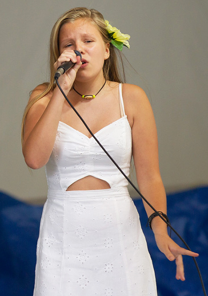 A girl singing